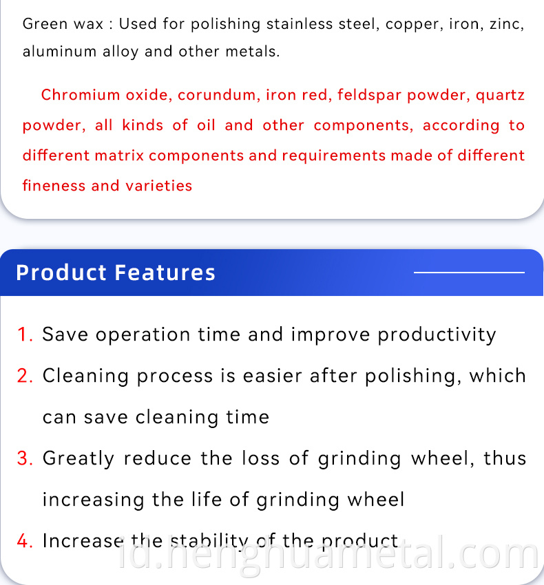 Henghua 2022 Blue Polishing Wax Solid Grind Compounds